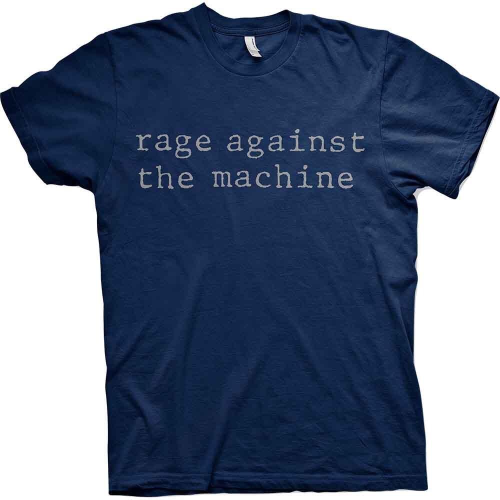 Rage Against The Machine Original Logo T-Shirt Tops Tee Blue New