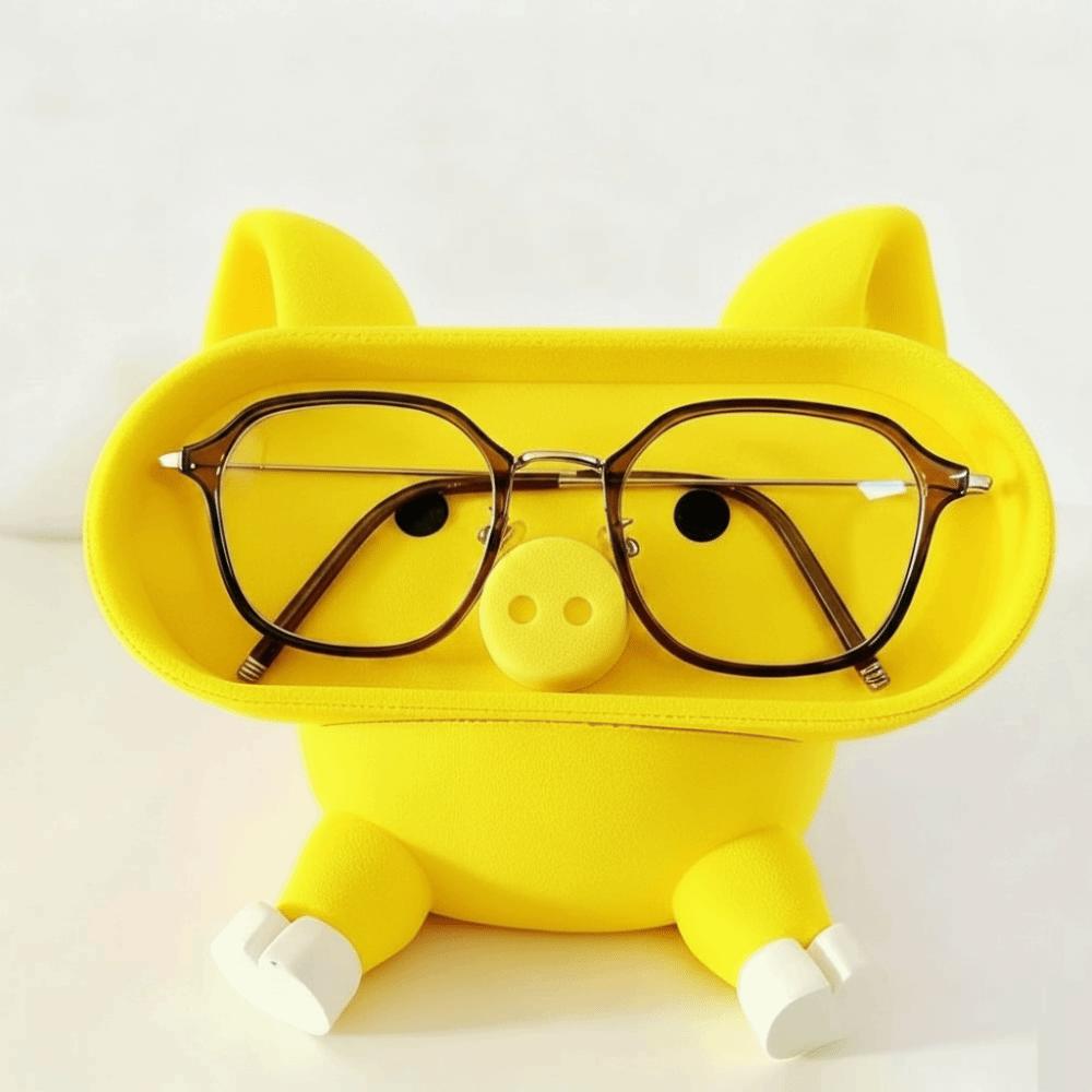 Large Capacity Pink Piggy Glasses Case PLA Small Items Organizers Eyewears Storage Box Keys