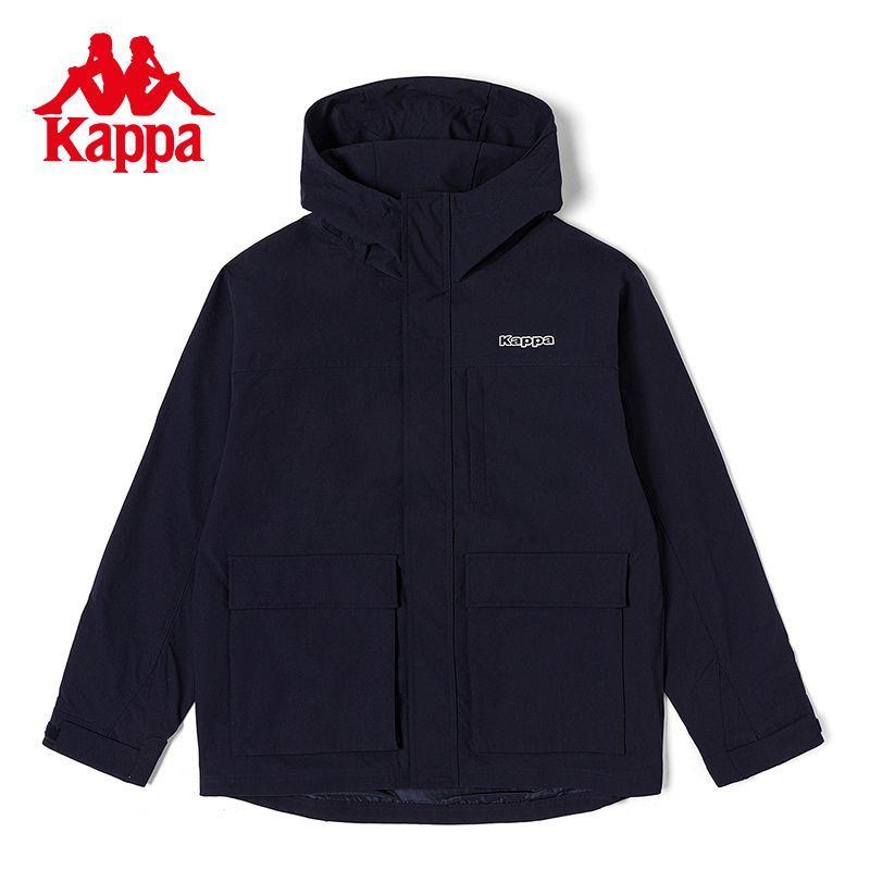Kappa Back-to-back Sports Windproof Jacket for Men In Spring and Autumn, Hooded Cardigan Jacket