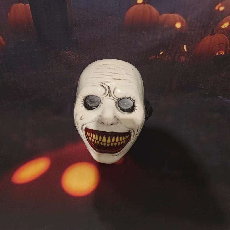 Straszna Maska Demona - Halloweenowa Przerażająca Maska na Imprezy, Rekwizyt do Kostiumu Cosplay, Wygodna do Domowego Użytku, Kreatywna i Ciekawa