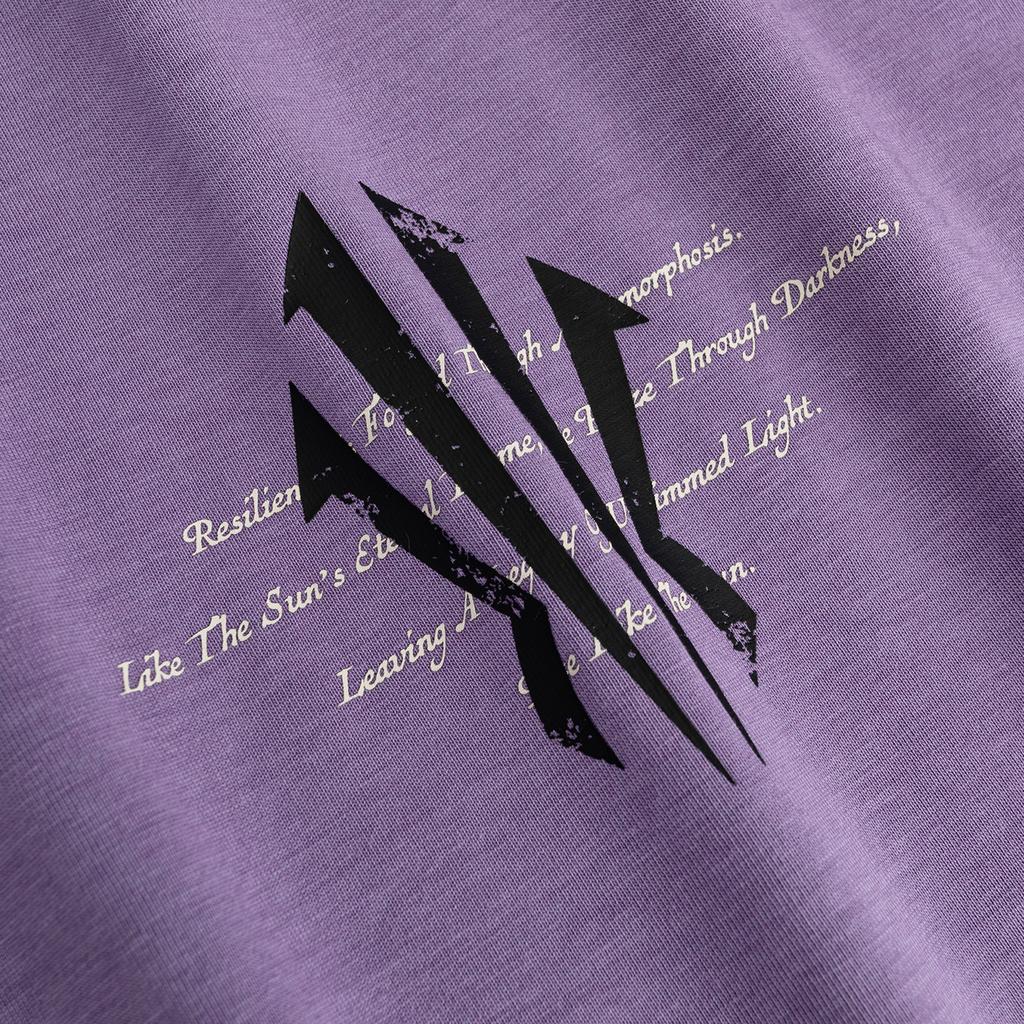 Anta Kyrie Series Fashion Casual Short Sleeve T-Shirt Unisex Tops Plum-Purple 172631101-2