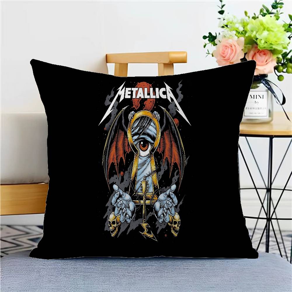 M-Metallica Cushion Cover Polyester Sofa Cushions Decorative Throw Pillows Home Decoration Pillowcover