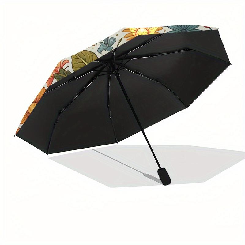 1pc Sunflower Mandala Design Umbrella with Plastic Handle,Suitable for All Seasons Home Travel Outdoor UmbrellaB1620