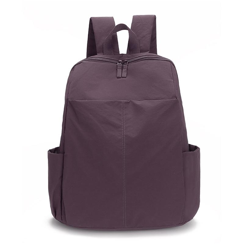 

Женский рюкзак большой вместимости Мужской однотонный рюкзак Студенческий школьный рюкзак фиолетовый
