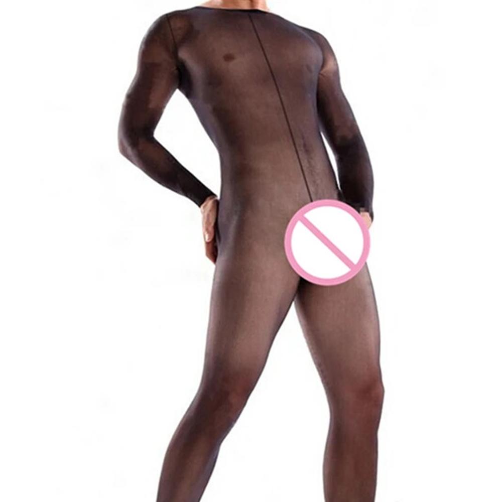 Herren Sexy Dessous Transparentes Netz Ganzkörperstrumpf Dehnbar Transparente Strumpfhose Strumpfhose Offener Penis Overall Vollbody Clubwear