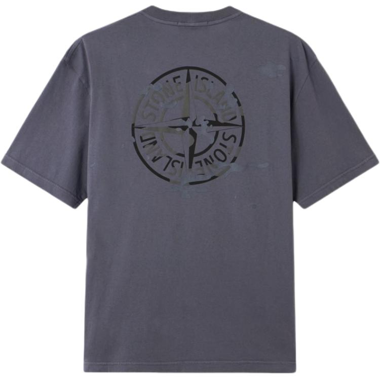 STONE ISLAND Short Sleeve Letter Print Crew Neck T-Shirt Men Tops L1S152100001S0E14V002D