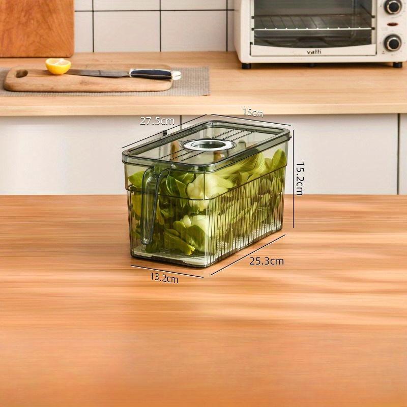 Household multifunctional timed refrigerator storage box 2024 food grade household timed refrigerator storage box PET S зелёный