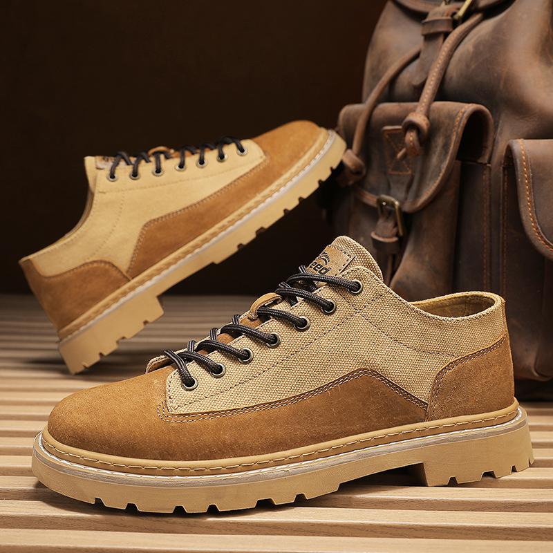 2024 Brand Thick Bottom Designer Ankle Boots Men Outdoor Comfortable Walking Boots High Top Classic  Men Casual Leather Shoes