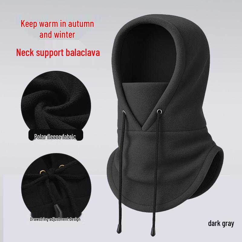 Adjustable Winter Fleece Ski Mask & Neck Warmer Pullover Hat