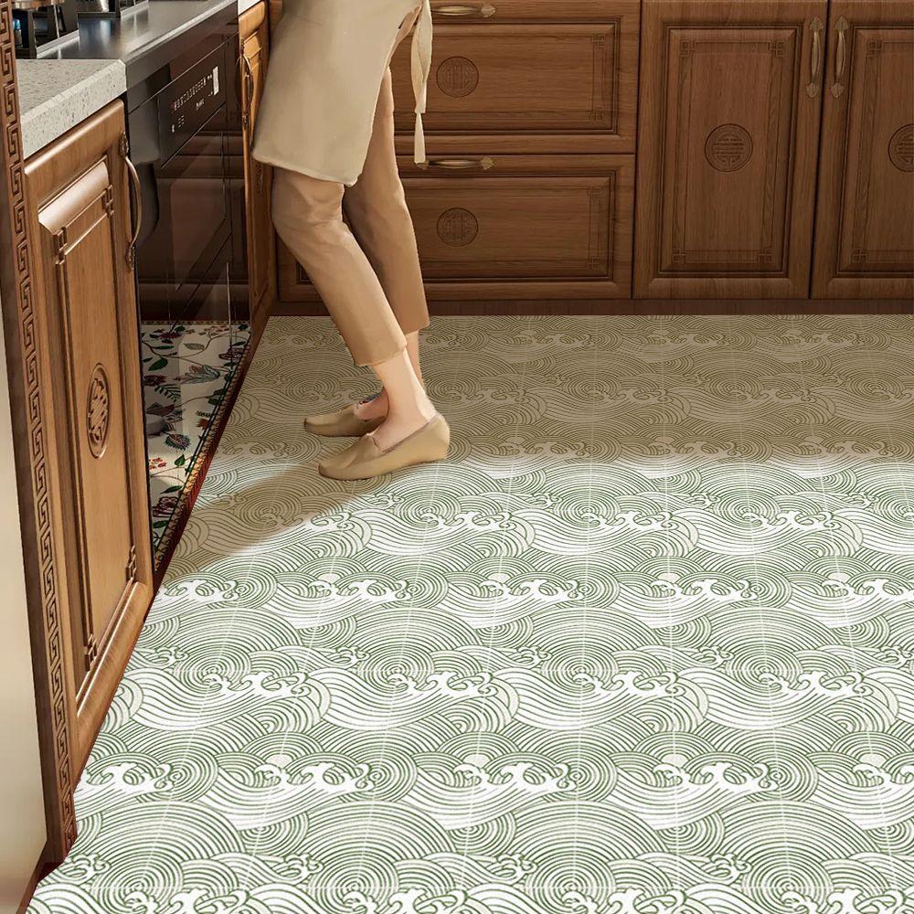 Kuchyňská podložka na podlahu Protiskluzový Koberec odolný proti oleji Pvc Kůže Vodotěsné Podložky pod nohy Dlouhý pruhovaný koberec Moderní styl Domácí dekorace Koberce