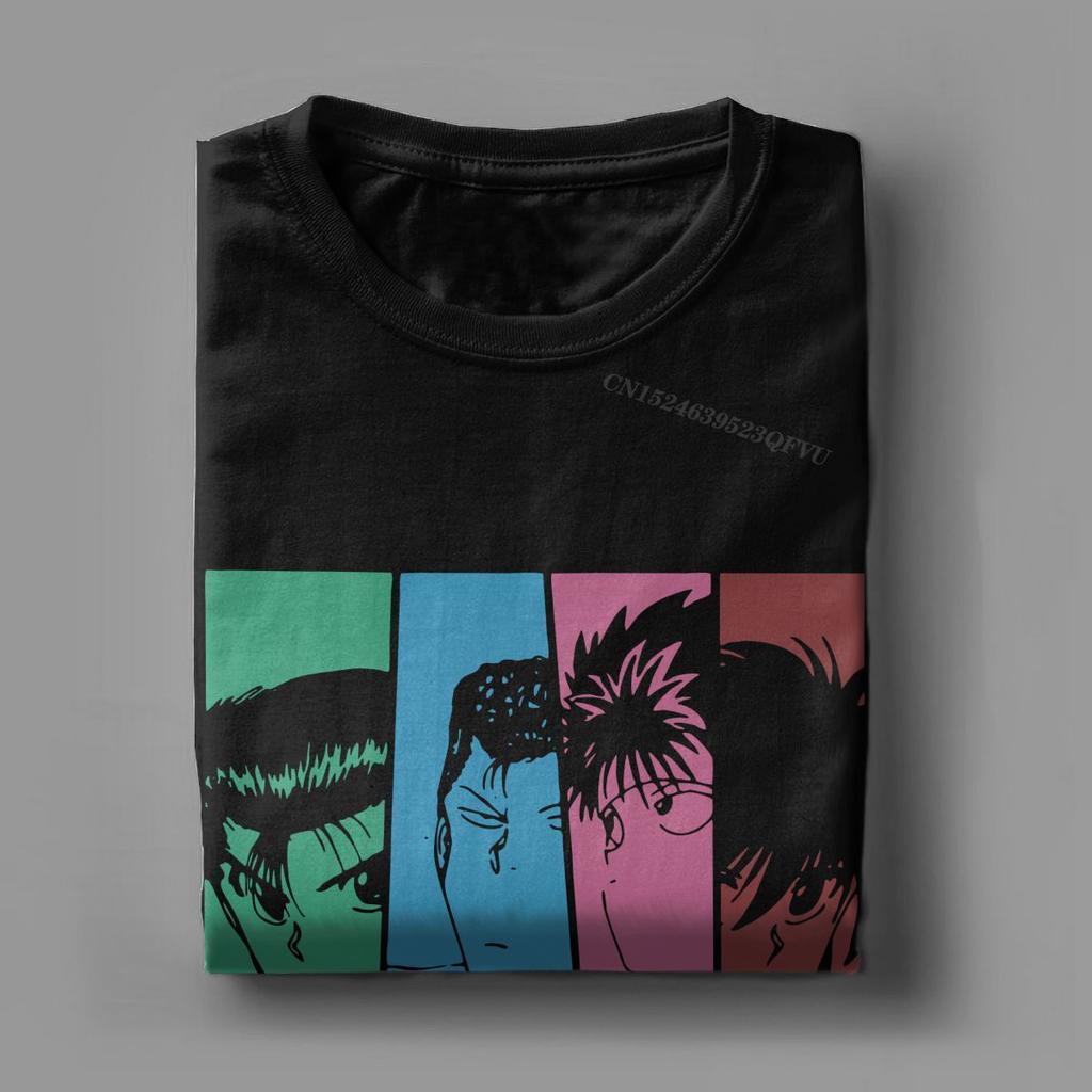 Awesome YuYu Hakusho Manga Anime Tee Shirt Men Manga Premium Cotton Tshirt Harajuku Tees Tops