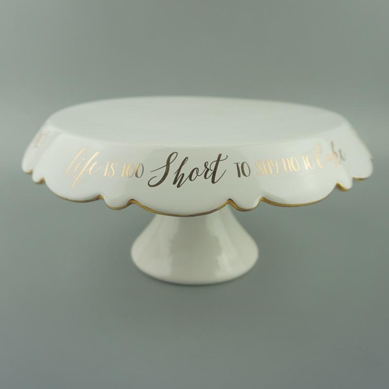 European Ceramic Gall Cake Pan Dessert Plate Wedding Birthday Party Dessert Table Fruit Tray Cake Snack Plate Ceramic cake and dessert plate