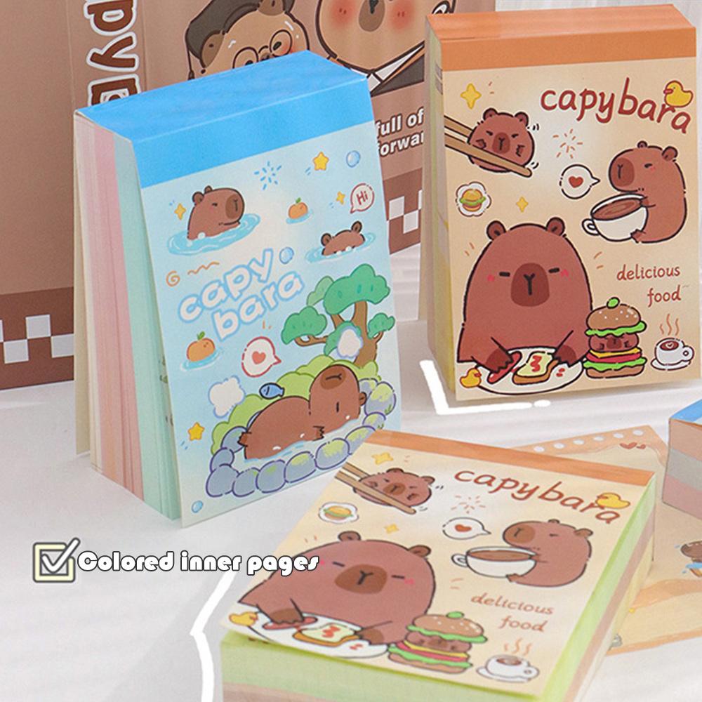 

Бумага с героями мультфильмов, бумага для заметок, разрываемый блокнот с капибарой, подарки, блокнот с капибарой