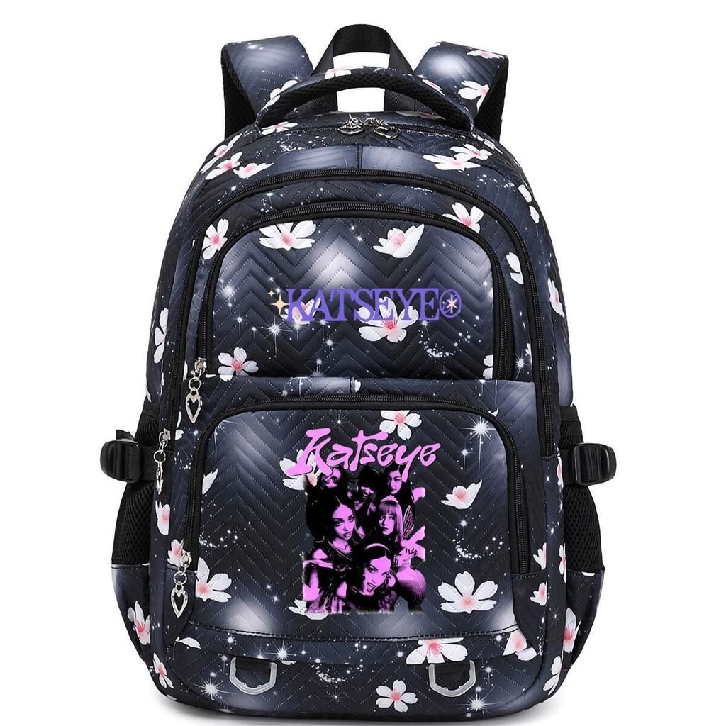 Mochila con Estampado de Ojo de Gato, Bolso Escolar Dulce y Fresco de Gran Capacidad para Estudiantes de Secundaria