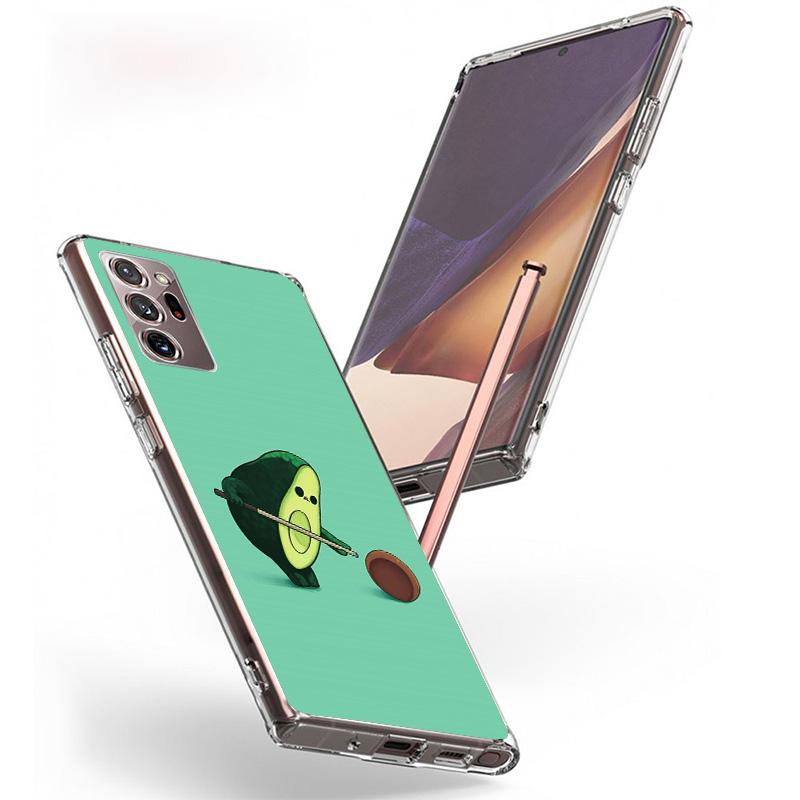 Cartoon Fruit Avocado Phnoe Case for Samsung Galaxy S26 S25 Edge S23 S24 Ultra S22 Plus S21 S20 FE Unique Cover Soft Coque Galax