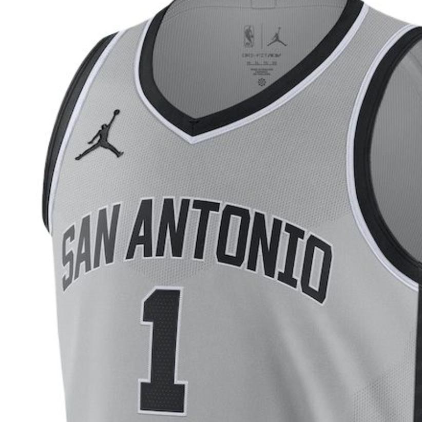 Jordan NBA Victor Wembanyama San Antonio Spurs Statement Edition AU Spielerversion 1 Rundhals Ärmellos Basketball Trikot Herren Trikot HM4892-007