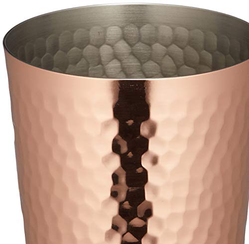Shinkoukinzoku Hammered Tumbler, Medium, Copper 100, S-502, Dimensions: 7mm diameter x 12cm high, Bronze