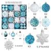 6cm Electroplated Shiny Irregular Christmas Tree Ball Set