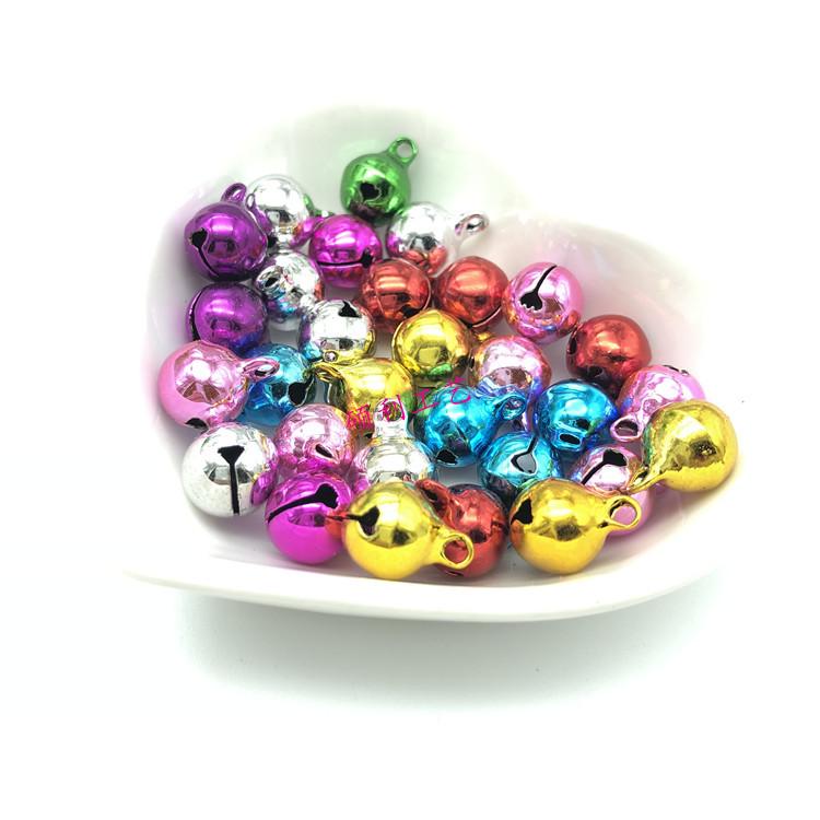 Colorful Electroplated Metal Pet Bell Ornament for Christmas