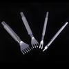 4Pcs 3/4/5mm Leather Hole Punches 1+2+4+6 Prong DIY Stitch Leather Craft Tool Set Leathercraft Punching Tools Set Leather Tools