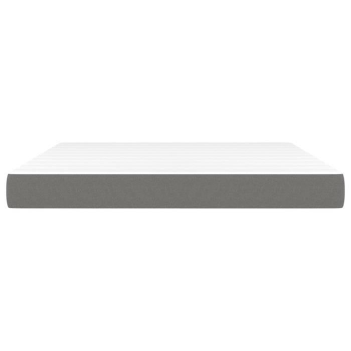 347835 vidaXL Matelas de lit à ressorts ensachés Gris foncé 180x200 cm epaisseur 20 cm
