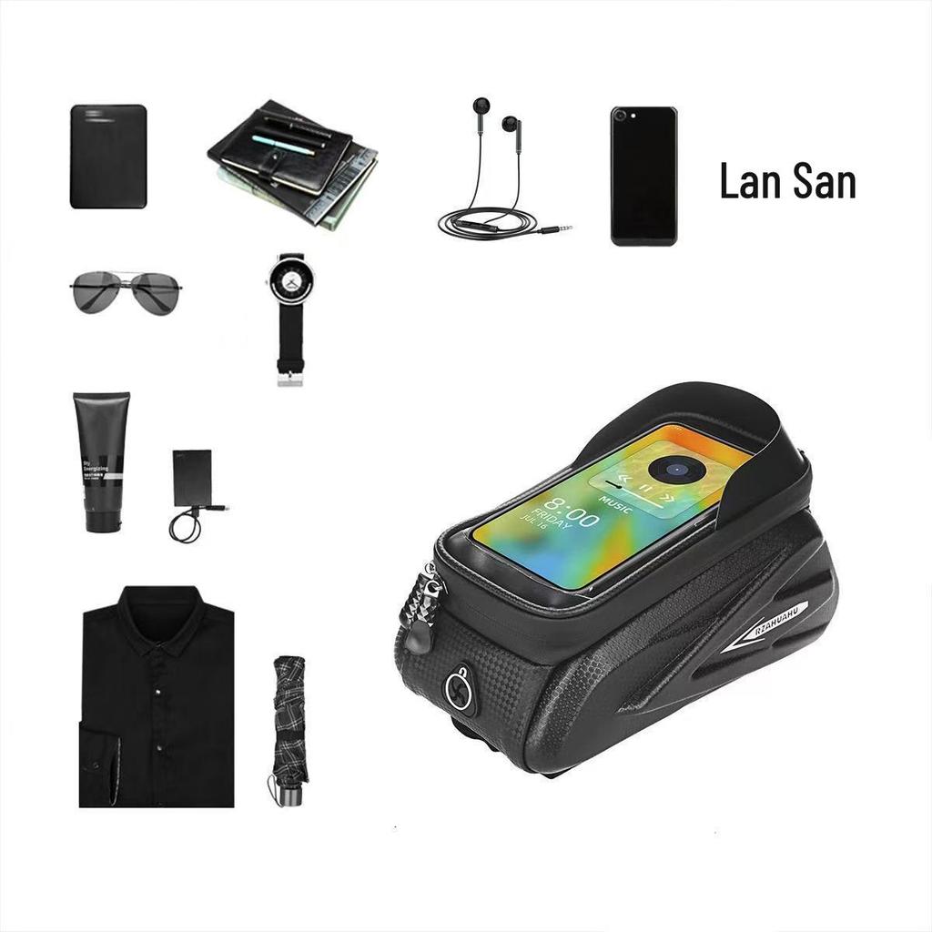 Waterproof Children's Bicycle Front Beam Bag - Large Capacity Storage