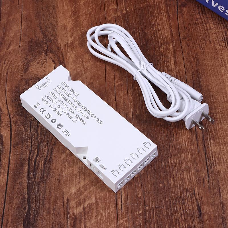 Eu Us Plug Led Lighting Transformer Dc12V 18/24/36W Power Adapter Dupont Port Led Strip Driver Diy Cabinet Closet Shelf Light