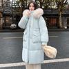 Snowflying Women's Long Down Jacket with Fox Fur Collar