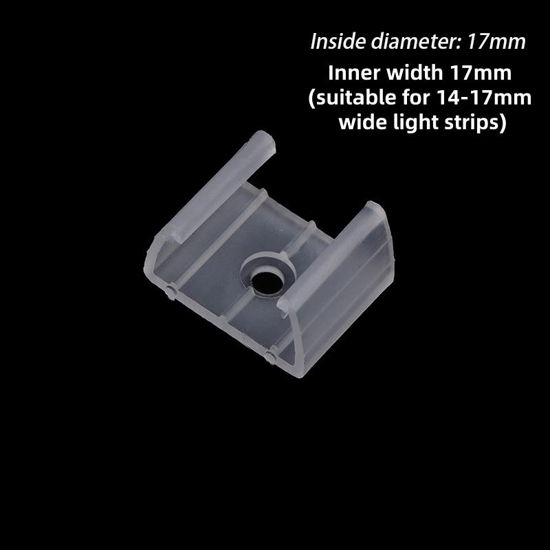 20Pcs 10/12/14/17/20Mm Led Strip Fix Clips Connector For Fixing 2835 Neon Light 220V Cob Plastic Buckle Flexible Accessories