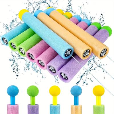 Mini Summer Beach Water Gun 4/8pcs High Pressure Pull-Back Blaster for Kids Outdoor Fun and Party Games Random Colors