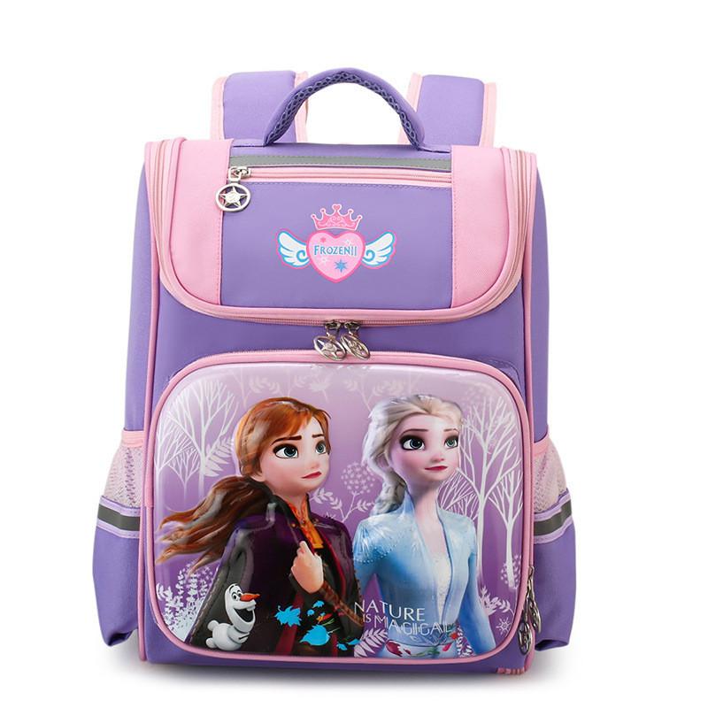 Adorable Princess Capacity Backpack For Girls Nylon Lightweight School Bag Purple Ice