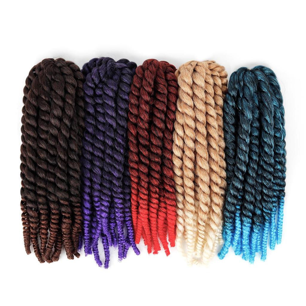 MAMBO Twist Braids Pre-Twisted Two Strand Twist Crochet Hair Synthetic Braiding Hair Extensions for Women Protective Style