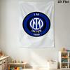 Inter Milan Logo Wallpaper Threepiece Set 1 Duvet Cover 2 Pillowcase Without Core Soft And Comfortable Duvet Cover And Pillowcase