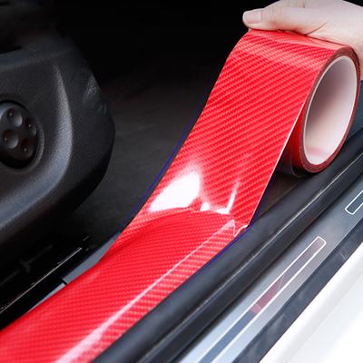 5D Car Door Protector Stickers Anti Scratch Red Nano Tape Auto Trunk Sill Scuff Protector Film Door Edge Protective