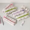 Desktop Storage Korean Style Pencil Case Sweet Lace Bow Pencil Pouch Bow Stationery Bag  School