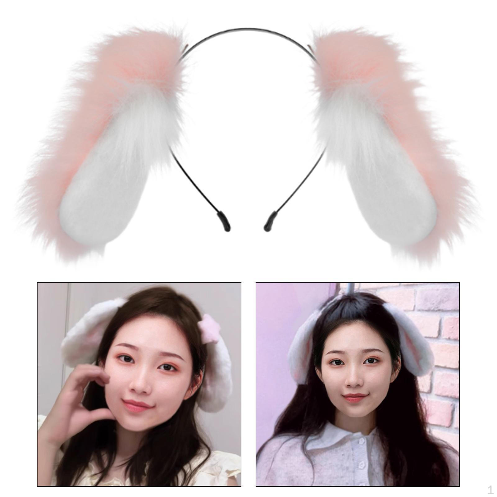 

Аксессуар для костюма с собачьими ушками для косплея животных Pink