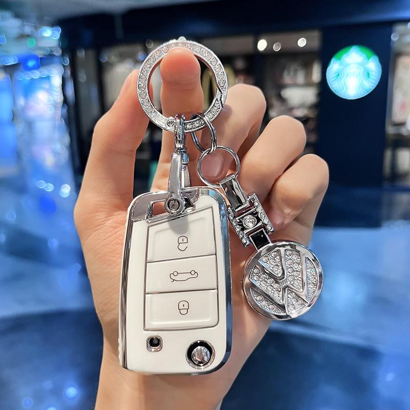 Hot TPU Car Remote Key Case Cover Shell Bag for Volkswagen VW Polo Golf 7 MK7 Tiguan Passat Jetta E-golf Auto Keychain Accessori