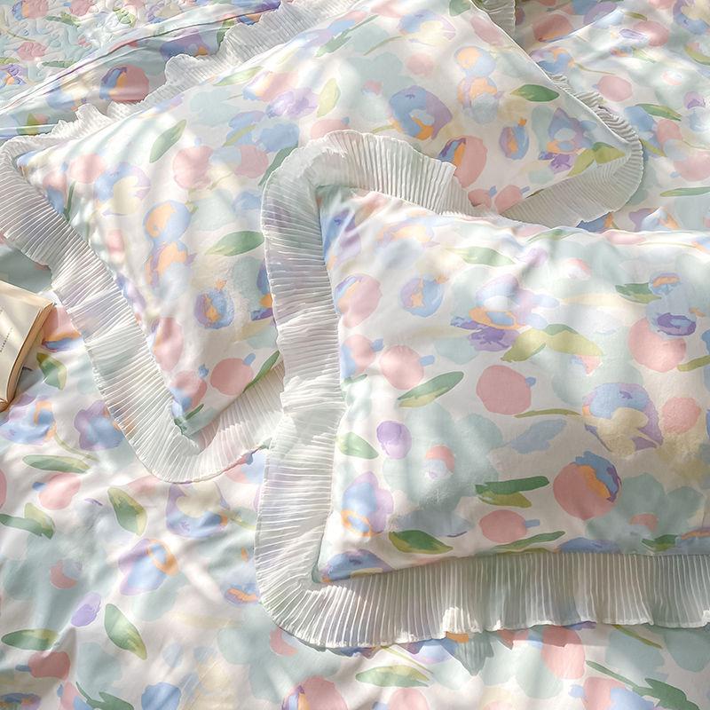 

Хлопковая наволочка, пара кружевных хлопковых наволочек, одинарная подушка для спальни, 48 см x 74 см, подкладка для спальни 48x74cm