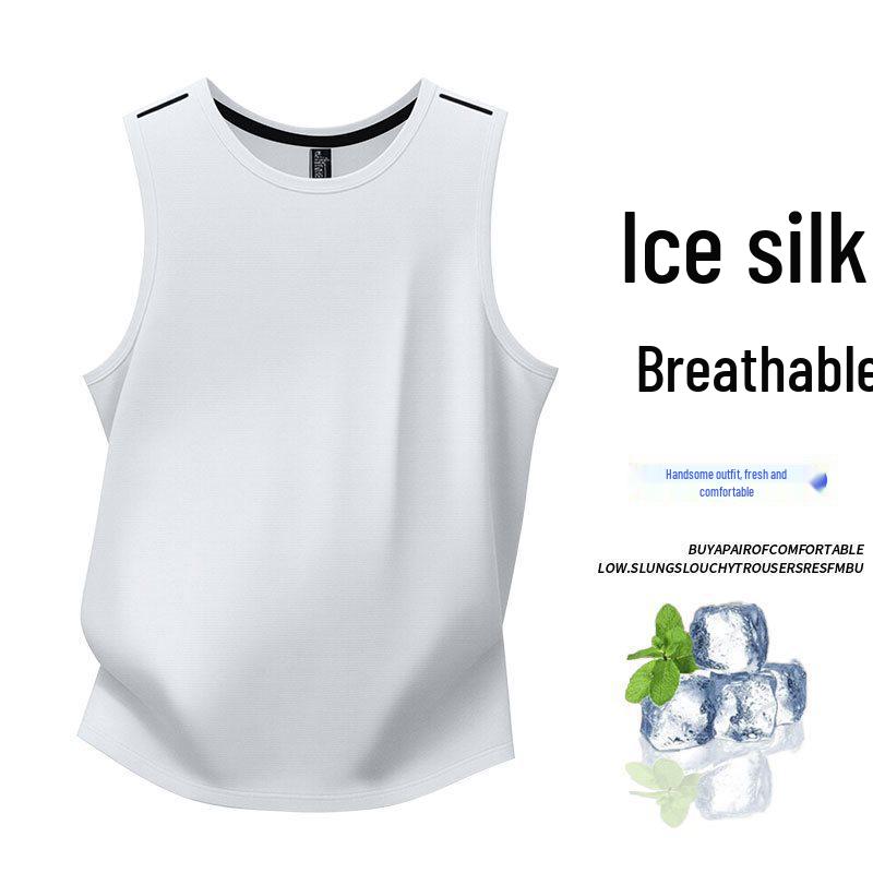 Ice Silk Quick-Dry Men's Trendy Sports Round Neck Tee - Summer 2026 Collection
