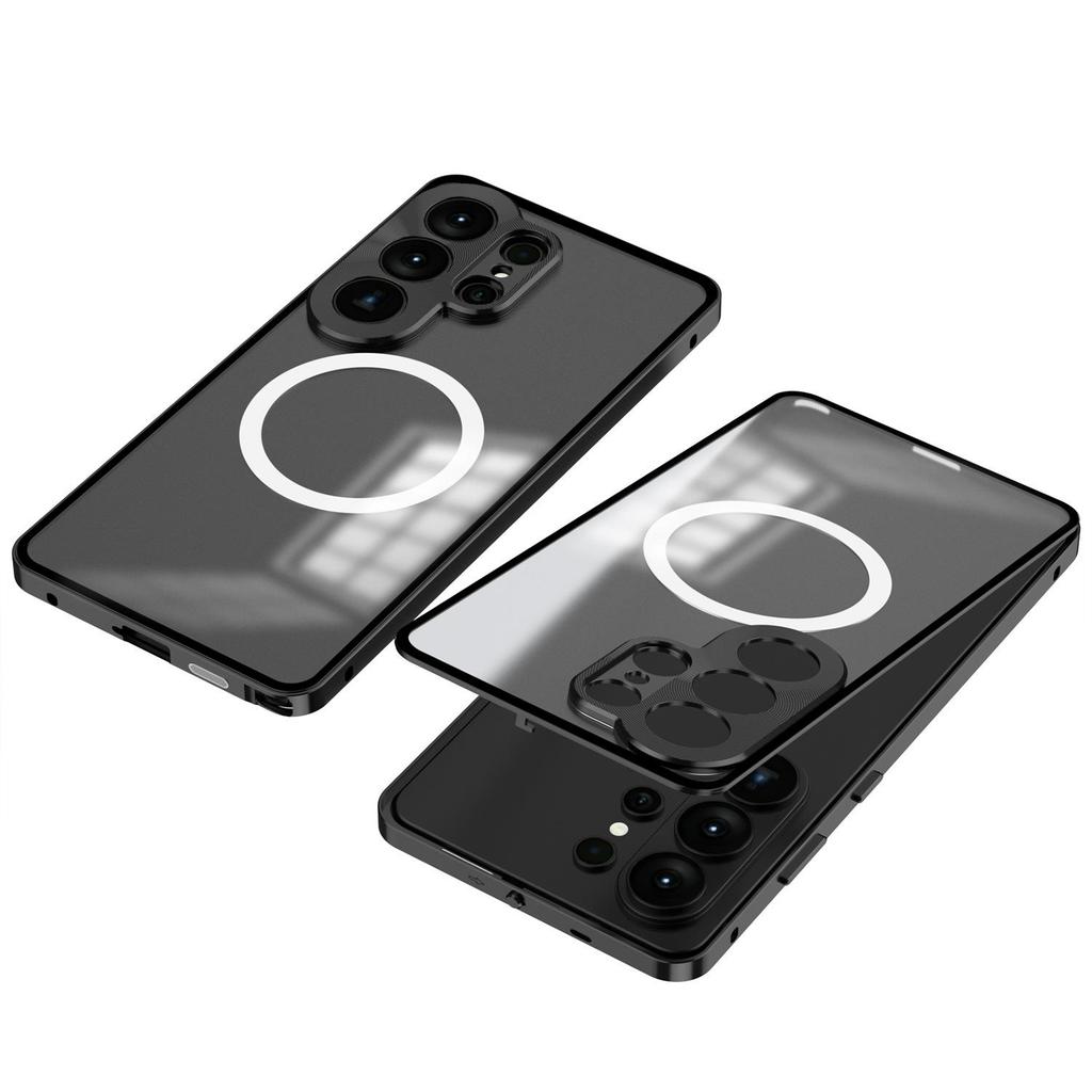 Metal Phone Case with Spring Buckle for Samsung S26 Ultra, S25 Ultra, S25+, and S24+ (Single-sided, Cross-border Compatible)