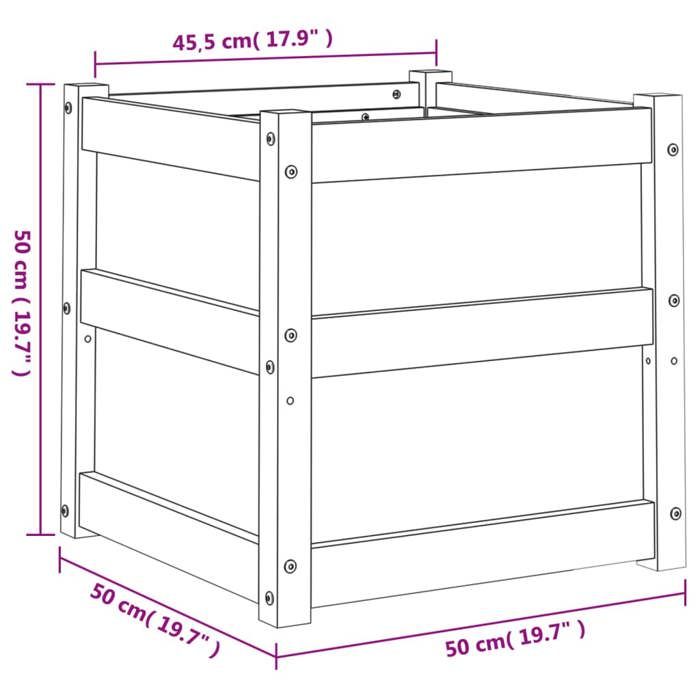 VidaXL Jardinières 2 pcs bois de pin massif 837415