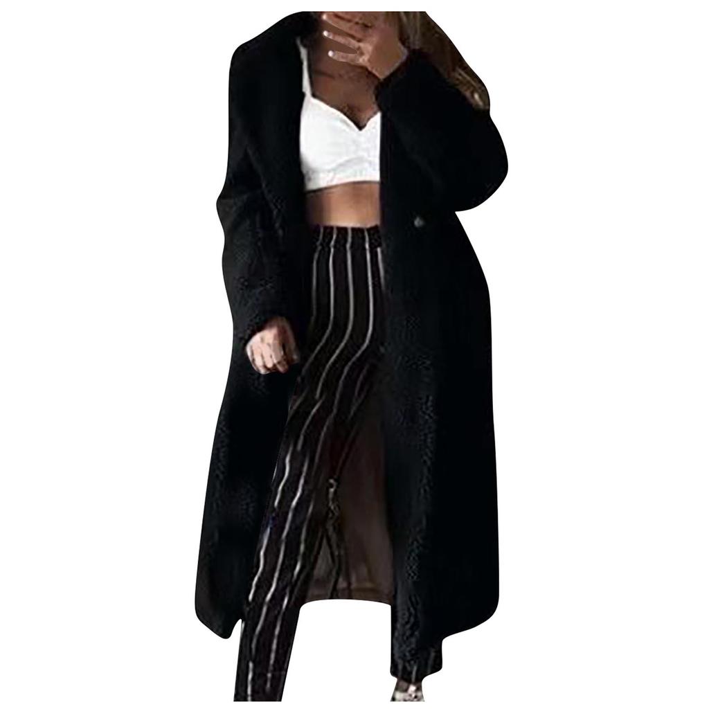 Women Faux Teddy Coat Women Winter Casual Plus Size Long Jacket Thick Warm Outwear Oversize Jacket