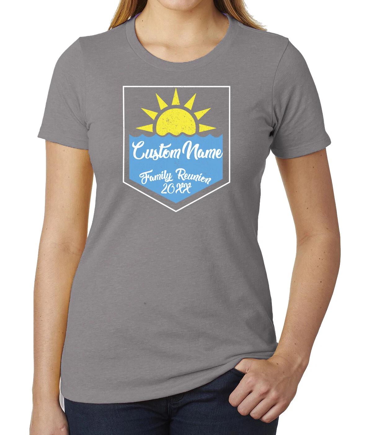 Sun and Water Family Reunion with Date- Family Reunion Woman s T-Shirts L
