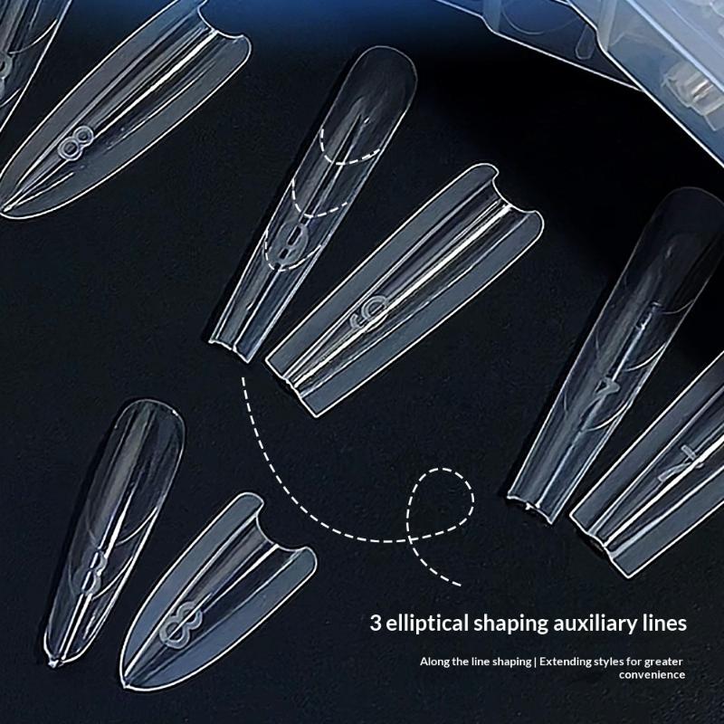 240 Stück Sandwich Dual-Nagelformen 15 Größen Verlängerungen - Dual-Formen Ober- und Unterform Lange Sarg-Mandel-Nagelkunstformen Maniküre-Werkzeug