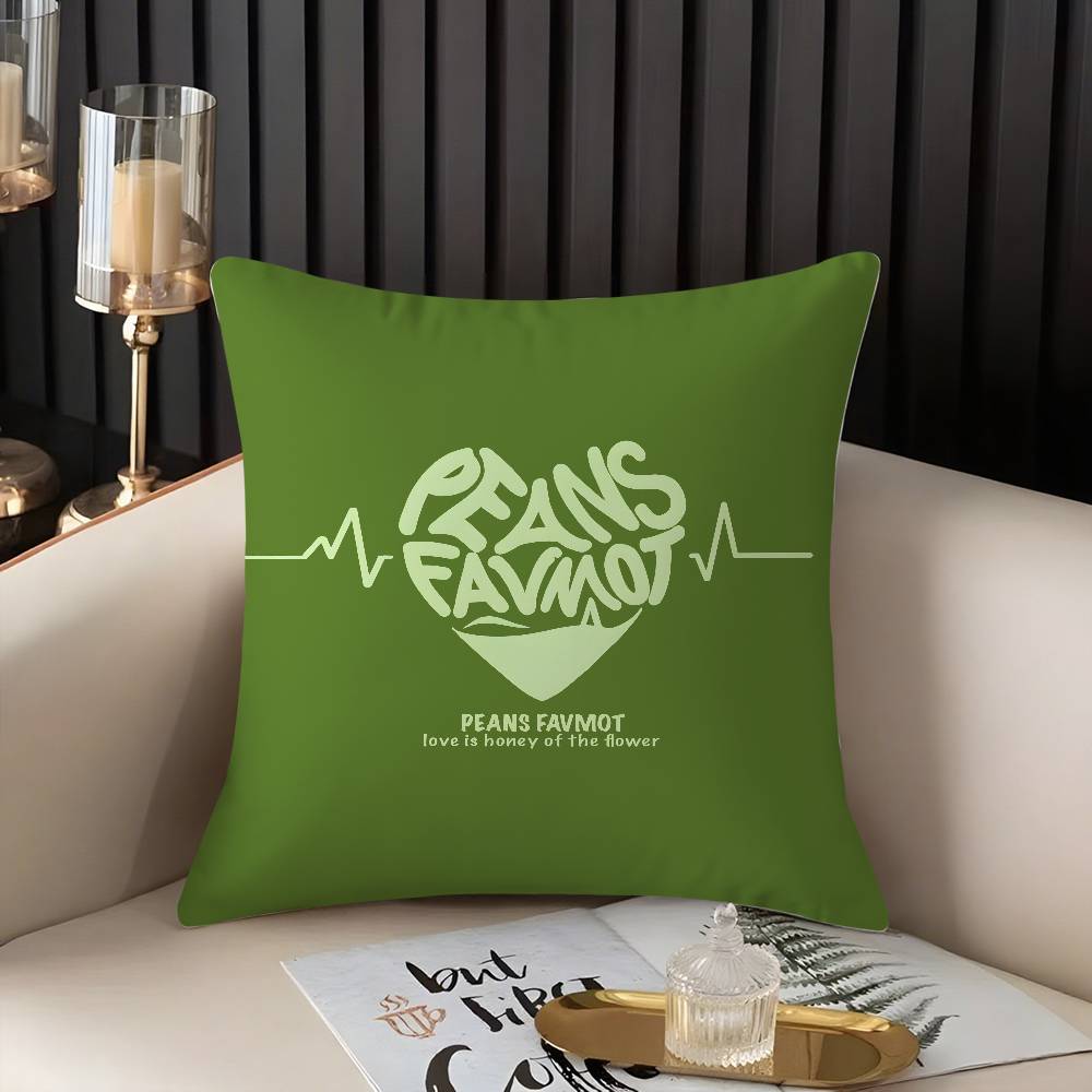 Pillow Case Creative Love Letters Home Dorm Chair Back Short Plush Double-sided Printing Office Nap Time Cushion Cover