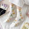 Cute Colorful Stylish Casual [Yolrky] Women's Spring/Autumn/Winter Socks, 5-Pair Set, Socks, (Multicolor/Floral)
