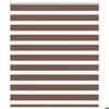 VidaXL Store Zèbre Marron 120x150cm Largeur Du Tissu 115,9cm Polyester, Store À Enrouleur Zébré, Store Zébré Pour Fenêtre, 4014343