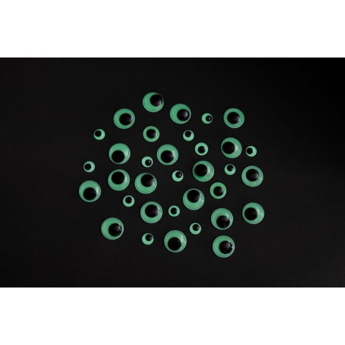 Yeux mobiles - 40 pièces - Brille dans le noir - Tailles 10, 12, 15 et 20 mm