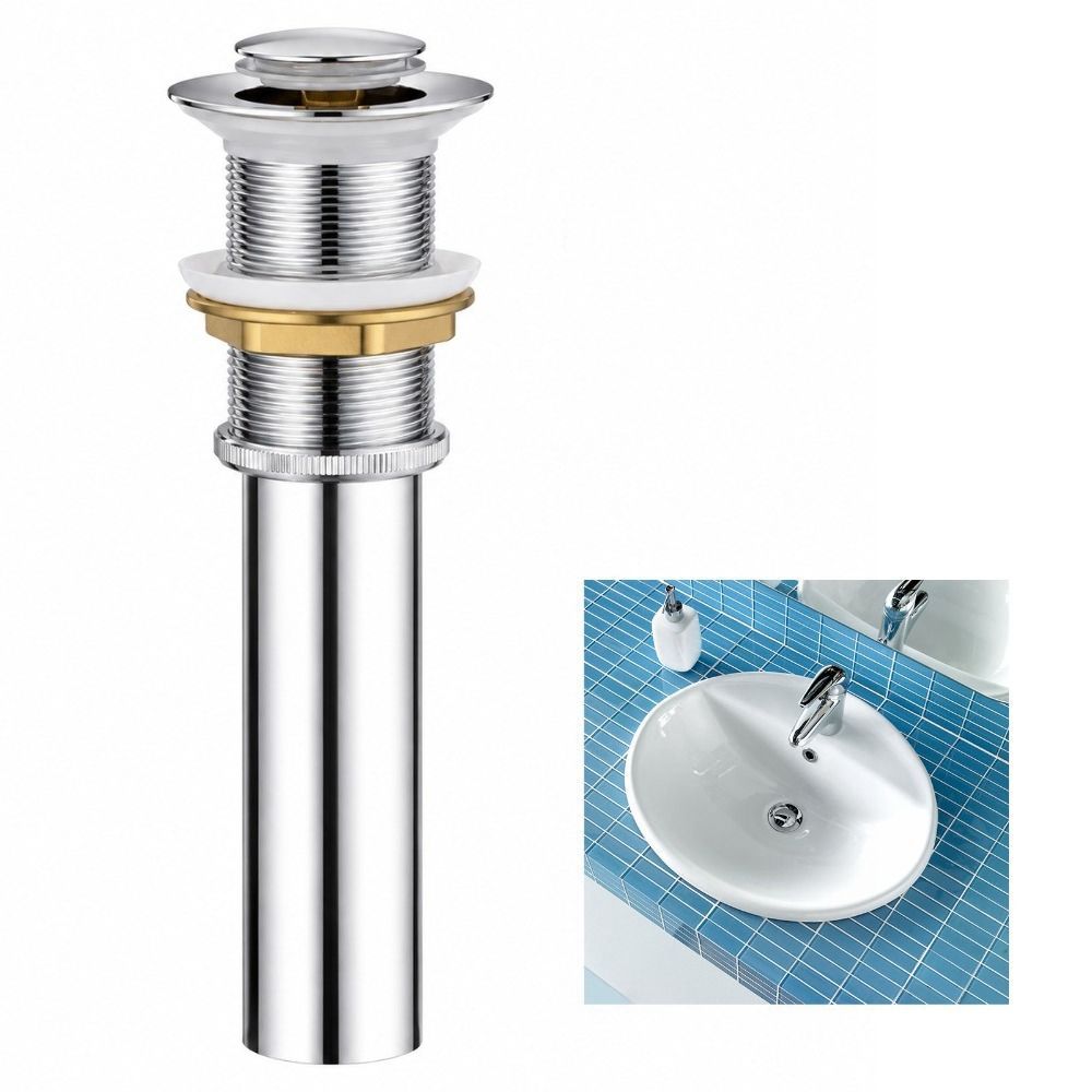 Electroplating Finish Basin Drain Plug Without Overflow Sink Drain Strainer Drainer Vanity Drain