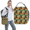 Lirili Larila Italian Brainrot Lunch Bag Vintage Lunch Box For Child Picnic Portable Zip Cooler Bag Oxford Print Tote Food Bags
